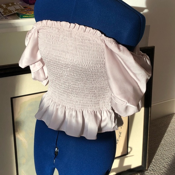 DO+BE champagne ruched crop top - Picture 2 of 6